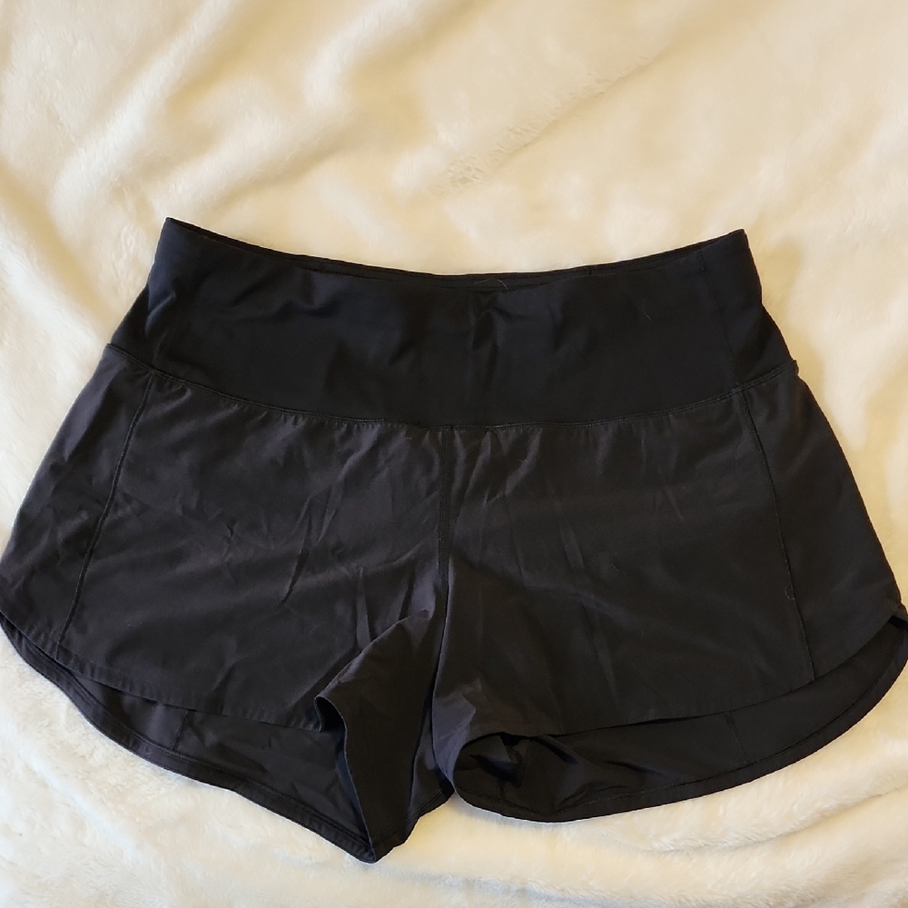 Lululemon High Rise Speed Up Black Women's Shorts